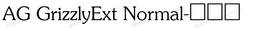 AG GrizzlyExt Normal字体转换